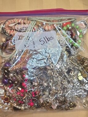 Resellers! FIVE POUNDS OF MIXED JEWELRY LOT BAG #7